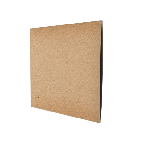 7" Discobag 300 g/m² Kraftpack brown without centerhole unprinted