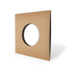 7" Discobag 300 g/m² Kraftpack brown with centerholes unprinted
