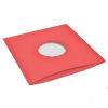 12" rote Polybags (gefütterte Papierinnenhülle) 80 g/m² mit Mittelsichtlöchern unbedruckt