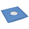 12" blaue Polybags (gefütterte Papierinnenhülle) 80 g/m² mit Mittelsichtlöchern unbedruckt