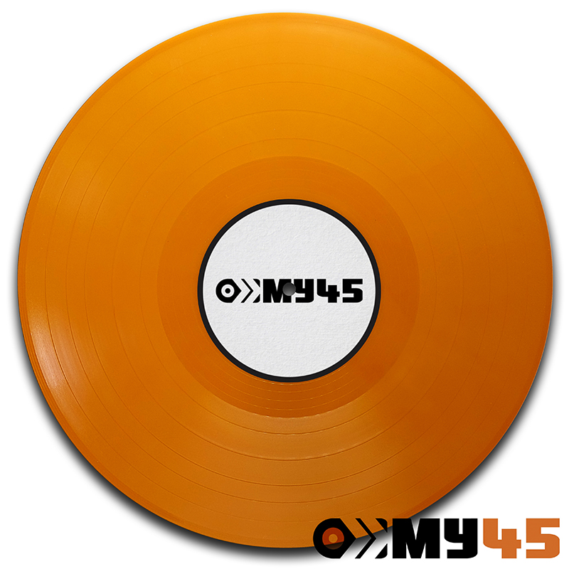 Orange deckend Vinyl Schallplatte