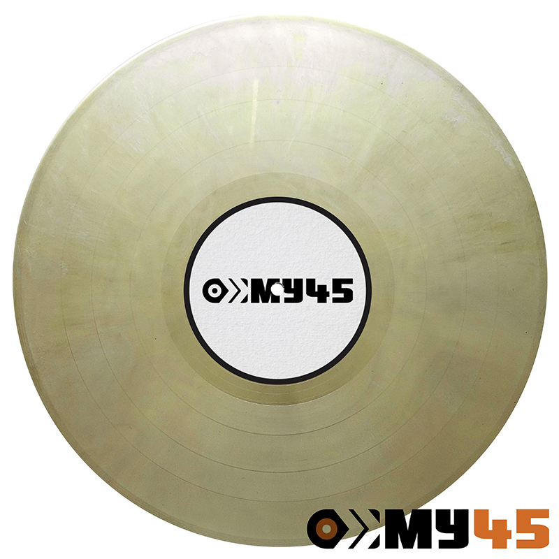 Weiss marmoriert mit Gold Vinyl Schallplatte